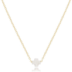 16" Necklace Gold - Signature Cross Small