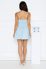 Too Exclusive Gingham Mini Dress Blue