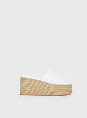 Arton Espadrille Platform Sandals White