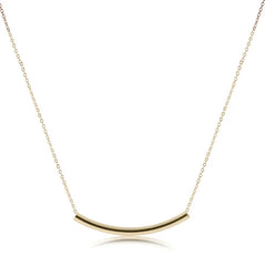 16" Necklace Gold - Bliss Bar Smooth Gold
