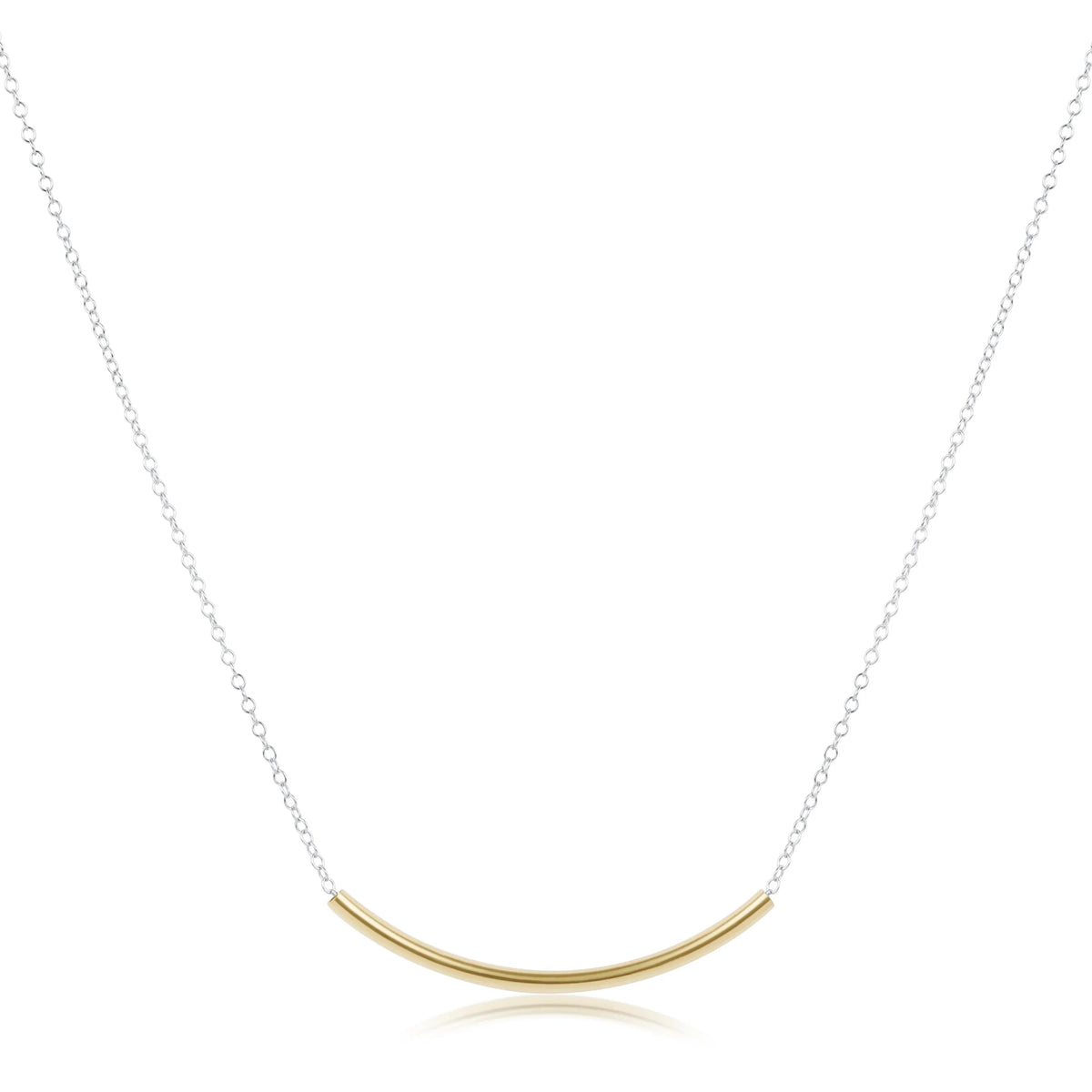 16" Necklace Mixed Metal - Bliss Bar Gold