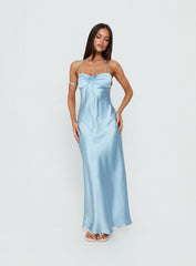 Fireproof Halter Maxi Dress Baby Blue