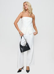 Change It Up Strapless Top White