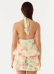 Read Your Mind Mini Dress - Lemon Soleil
