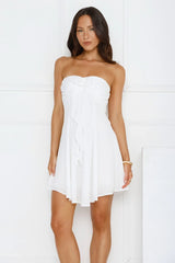 Tidal Temptation Strapless Mini Dress White