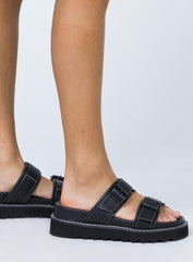 Ma Belle Sandals Contrast Stitch black
