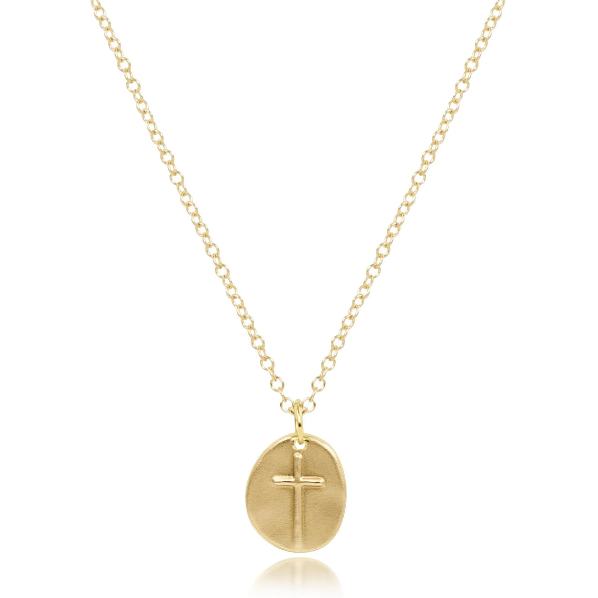 16" Necklace Gold - Inspire Small Gold Disc
