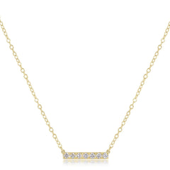 14kt Gold and Diamond Significance Bar Necklace - Seven