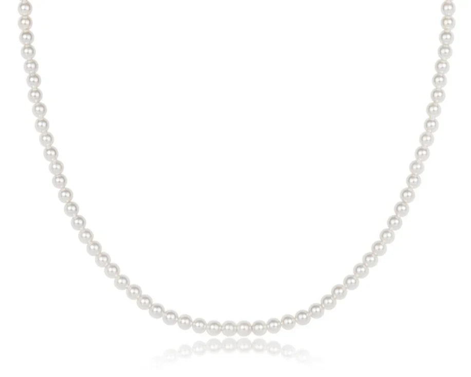 Choker Beaded - Classic Pearl 3mm