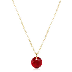 16" Necklace Gold - Reflection Small Charm - 01