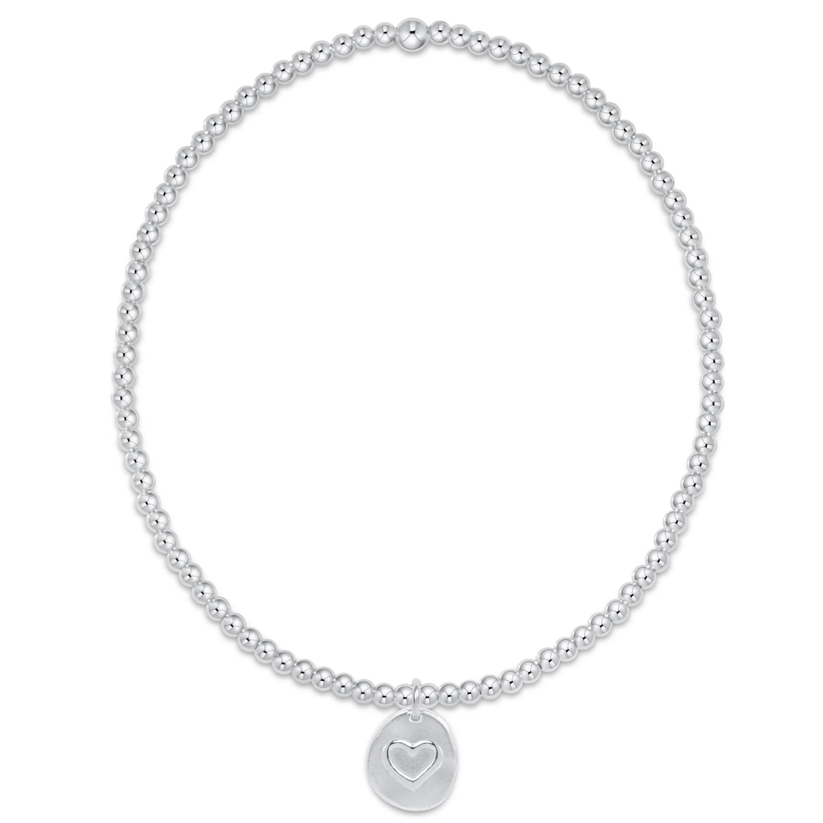 Classic Sterling 2mm Bracelet - Inspire Love Small Sterling Disc