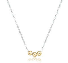 16" Necklace Mixed Metal - Joy Gold