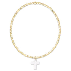 Classic Gold 2mm Bracelet - Blessed Crystal Charm