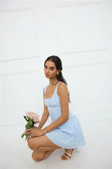 Gleaming Daylight Mini Dress Blue