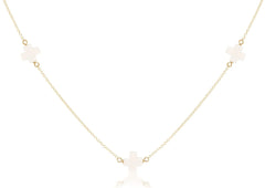 Choker Simplicity Chain Gold - Signature Cross Off-White