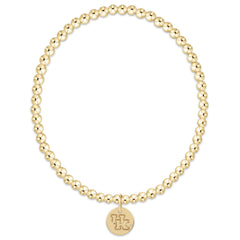 eCOLLEGIATE Classic Gold 3mm Bracelet - Kentucky Disc