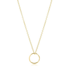 16" necklace gold - halo gold charm
