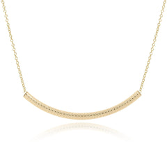 16" necklace gold - bliss bar textured gold