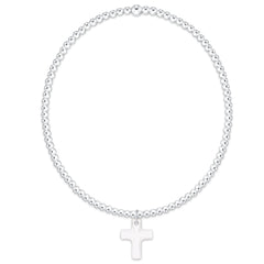 Classic Sterling 2mm Bracelet - Blessed Crystal Charm