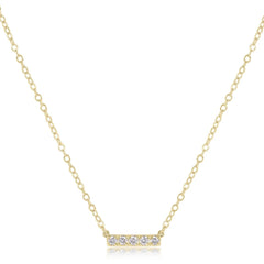 14kt Gold and Diamond Significance Bar Necklace - Five