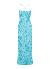 Bright Lights Beaded Maxi Dress - Blue