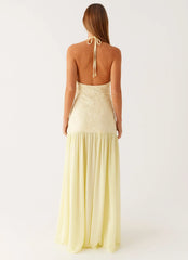 Janelle Beaded Maxi Dress - Yellow