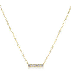 14kt Gold and Diamond Significance Bar Necklace - Six