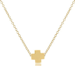 16" Necklace Gold - Signature Cross Gold