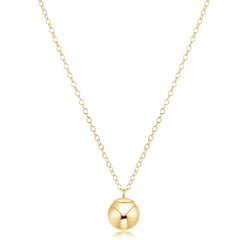 16" Necklace Gold - Classic Gold 10mm Charm