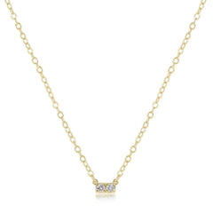 14kt Gold and Diamond Significance Bar Necklace - Two