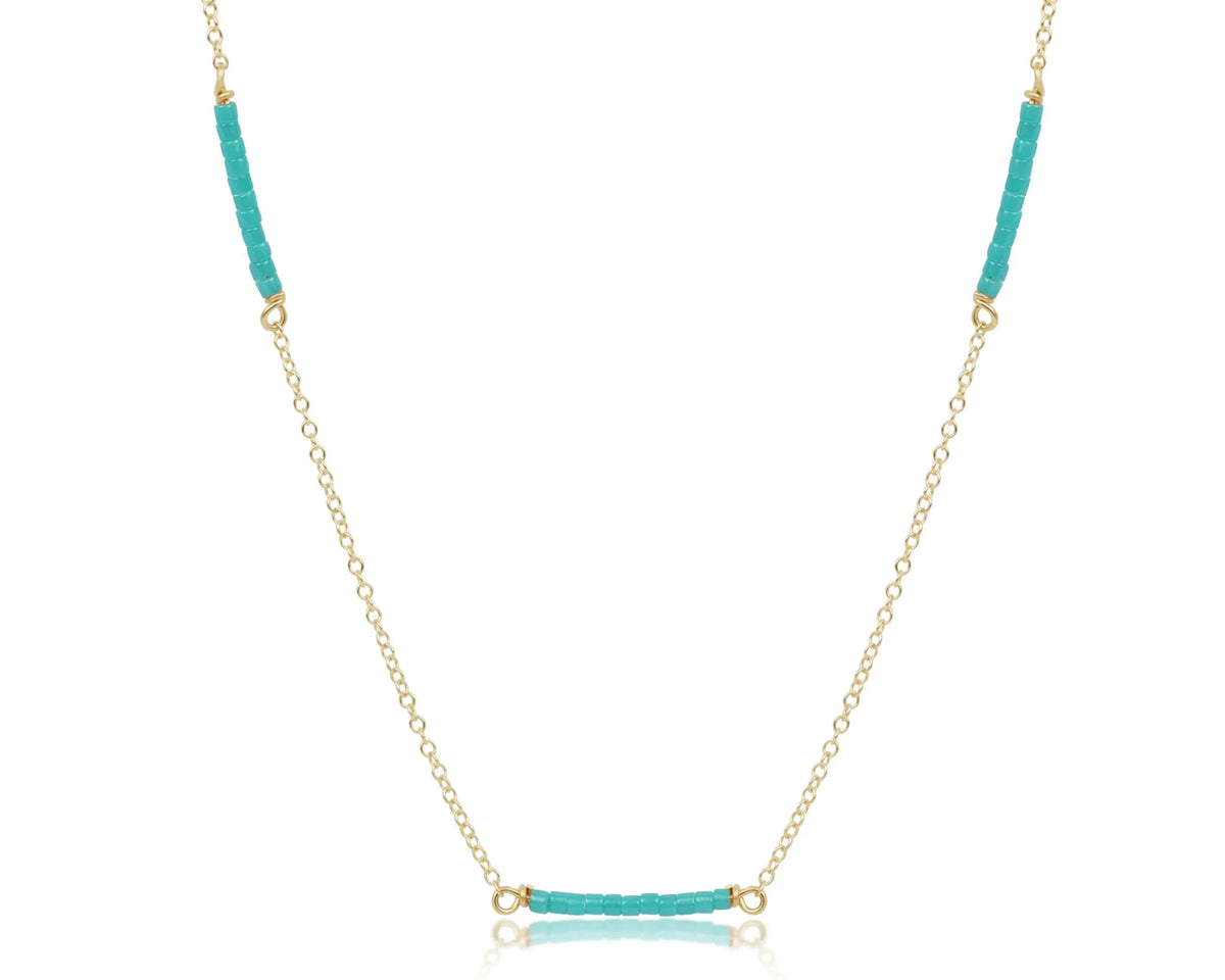 15" Choker Simplicity Chain Gold - Hope Bliss - Sea Glass