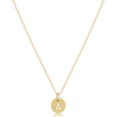 16" Necklace Gold - Respect Small Gold Disc