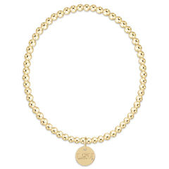 eCOLLEGIATE Classic Gold 3mm Bracelet - LSU Disc