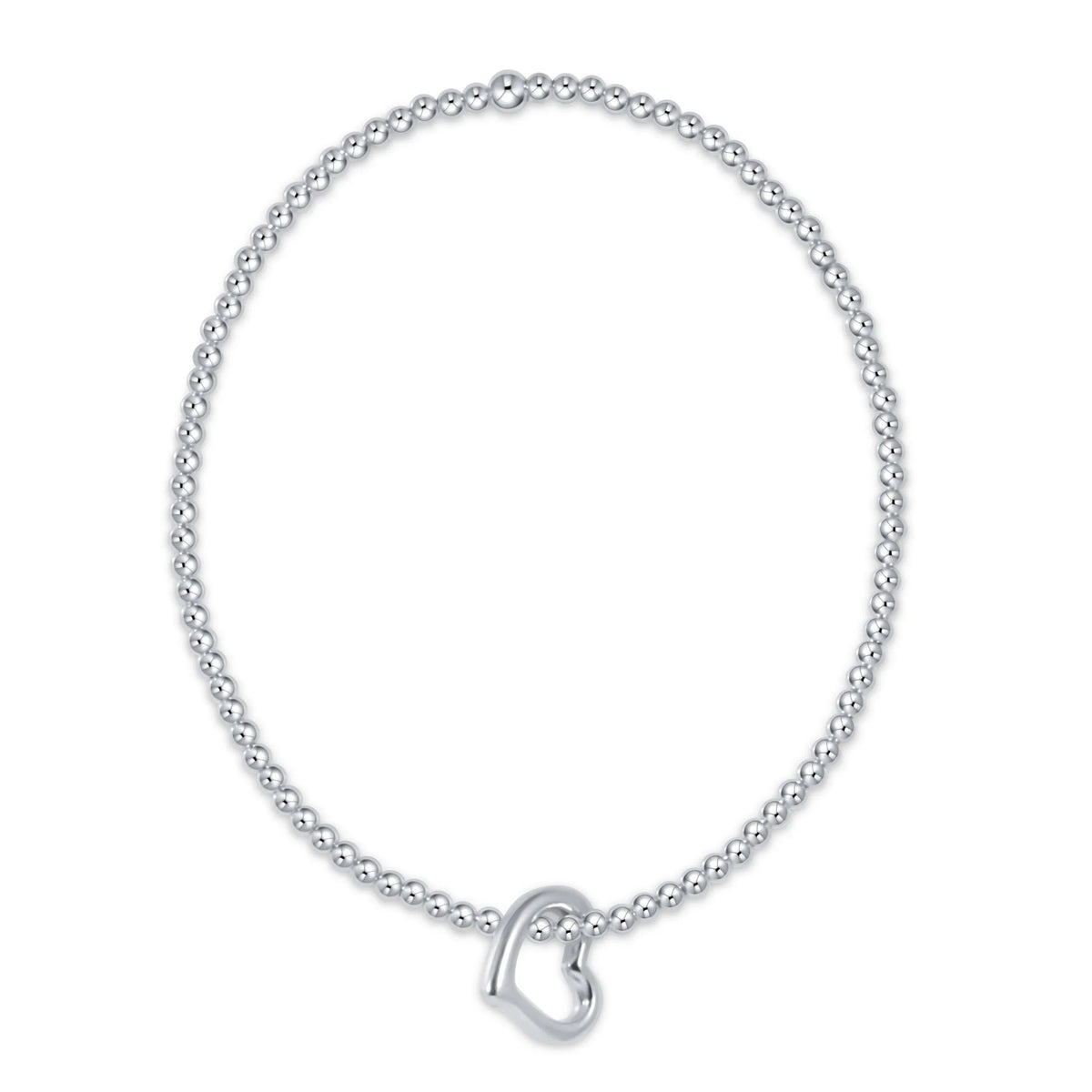 Classic Sterling 2.5mm Bracelet - Love Sterling Charm