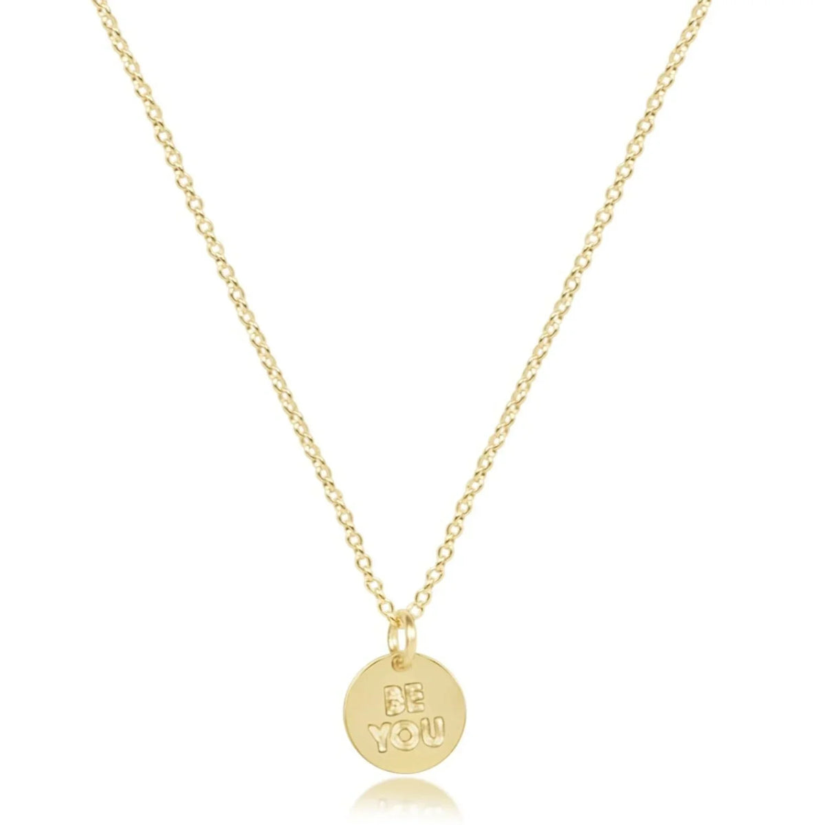 egirl 14" Necklace Gold - be you. Small Gold Disc