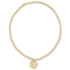 Classic Gold 2mm Bracelet - Blessed Small Gold Disc