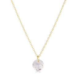 16" Necklace Gold - Reflection Small Charm - 04