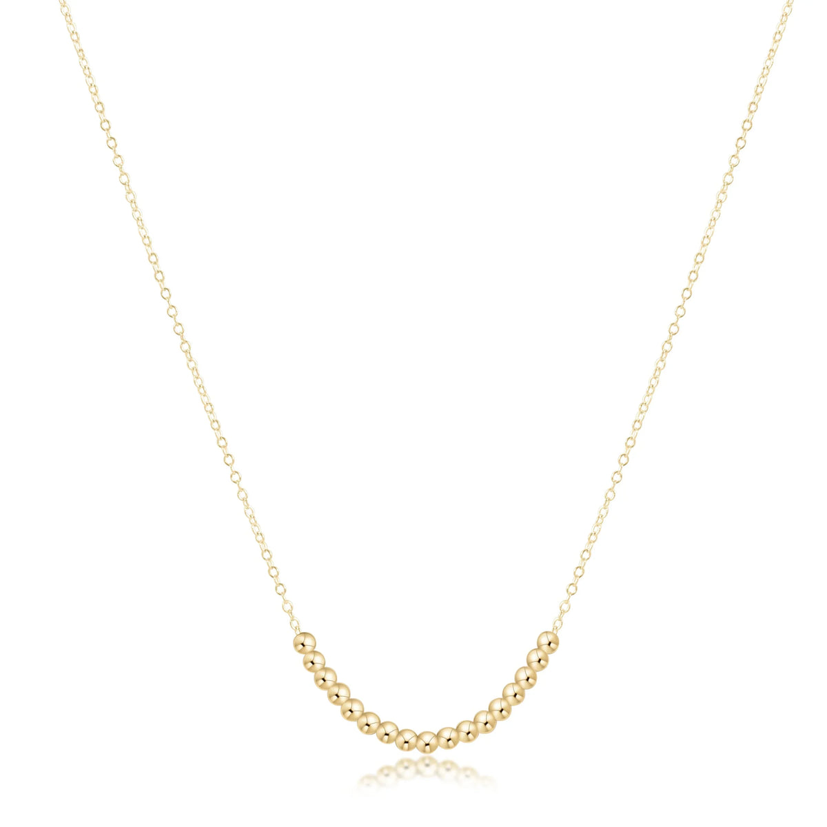 16" Necklace Gold - Beaded Bliss Small Gold