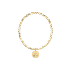 eCOLLEGIATE Classic Gold 3mm Bracelet - East Carolina University Disc