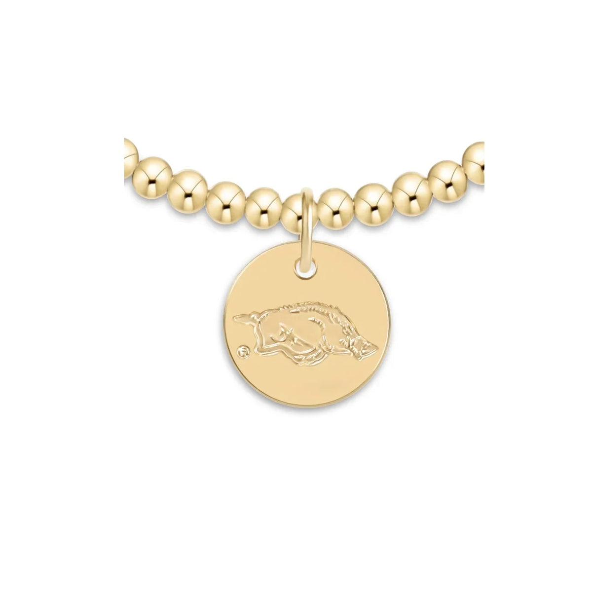 eCOLLEGIATE Classic Gold 3mm Bracelet - University of Arkansas