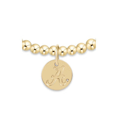 eCOLLEGIATE Classic Gold 3mm Bracelet - Alabama Disc