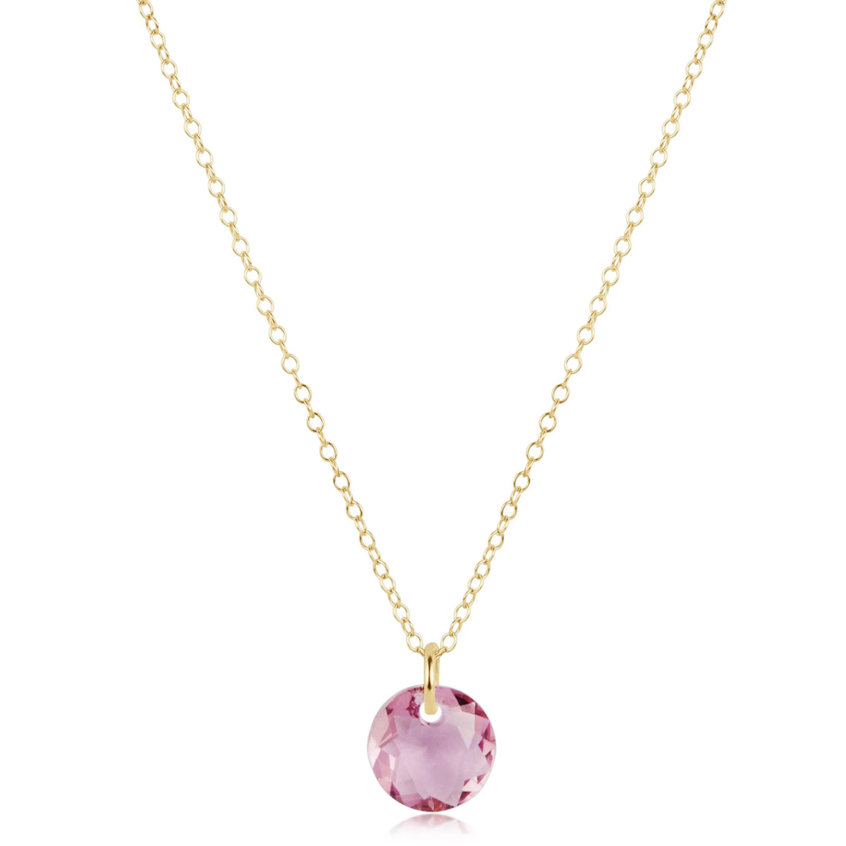 16" Necklace Gold - Reflection Small Charm - 02