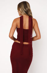 Lovers Lane Strapless Bustier Burgundy